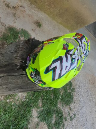 Casco y guantes moto Enduro/Motocross