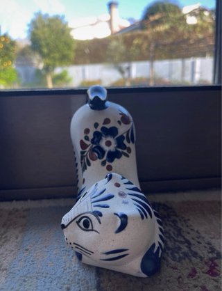 Figura Gato Cerámica Vintage Tonalá México