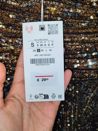 Falda Zara lentejuelas talla única