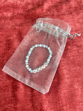 Bracciale fatto mano tifoso biancoazzurro handmade