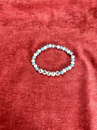 Bracciale fatto mano tifoso biancoazzurro handmade