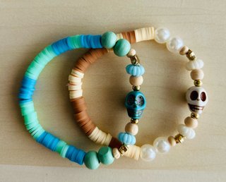 Set 2 Pulseras Amistad Calavera