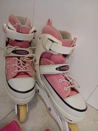 Patines en línea rosa y blanco Talla 37-40