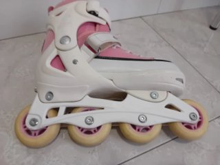 Patines en línea rosa y blanco Talla 37-40