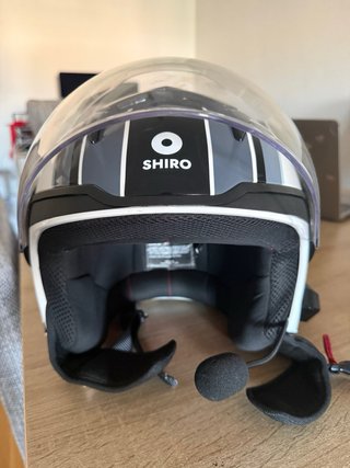 Casco SHIRO Talla XL con Intercomunicador v10