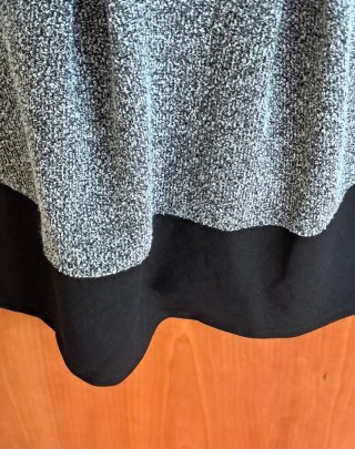 Vestito donna smanicato nero e grigio