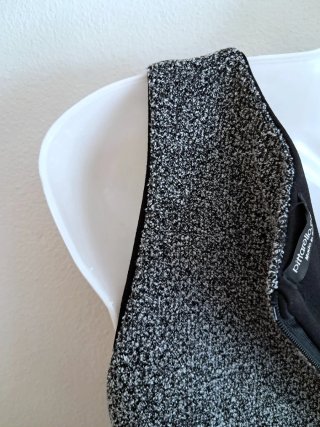Vestito donna smanicato nero e grigio