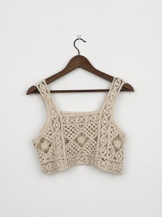 Lote 4 Tops Crochet Bordado