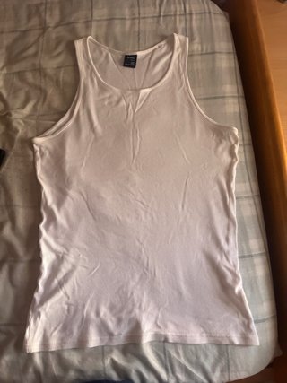 Camiseta tirantes Bershka gris talla S