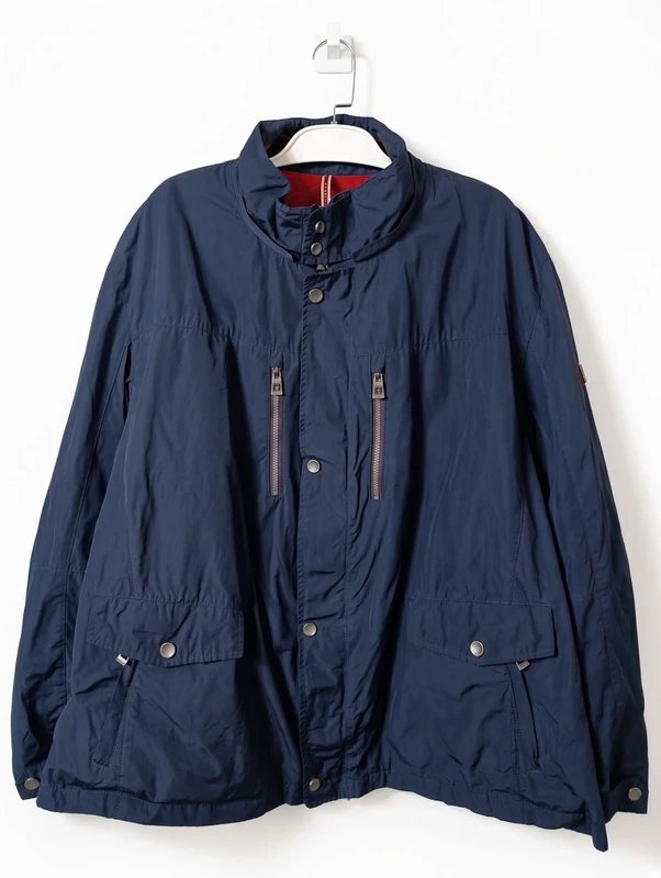 Chaqueta Bugatti 3/4 Blue Navy vintage waterproof
