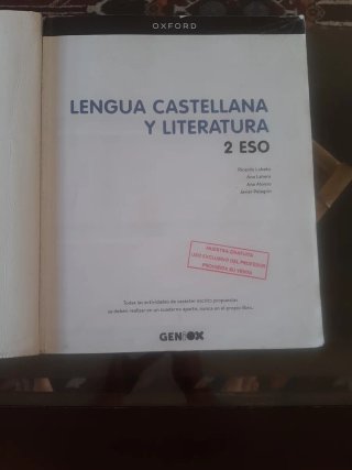 Lengua castellana y literatura 2o ESO