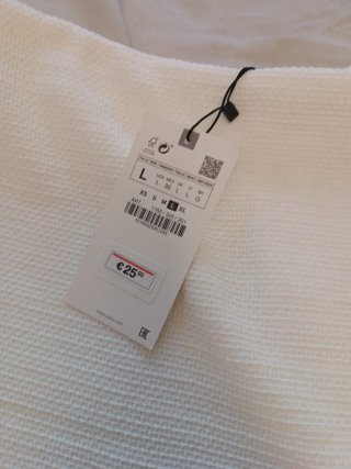 Falda pantalón Zara blanca Talla L