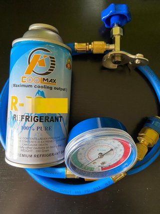 Kit Recarga A/C Coche con Manómetro
