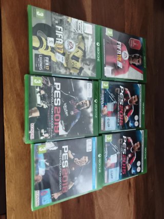 Lote 6 Videojuegos Xbox One FIFA y PES