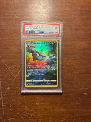 2022 Pokemon Vaporeon Carta SWSH TG02 NM-MT 8