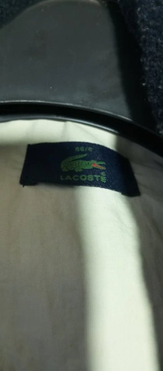 Chaquetón Parka Lacoste Beige Negro