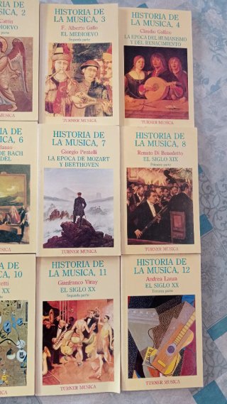 Historia de la música, 12 vol. Editorial Turner.