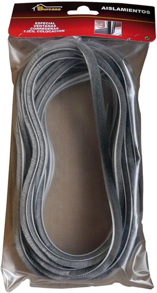 Burlete Cepillo 6m 7x5mm Aislamiento Ventanas