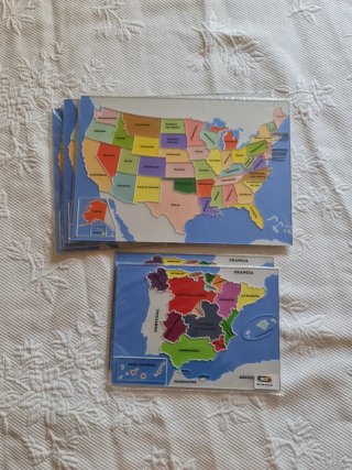 Puzzles de Mapas: EEUU y España