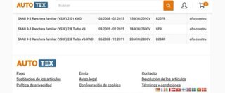 Elevalunas Trasero Izdo Saab 1A2A Serie 850702