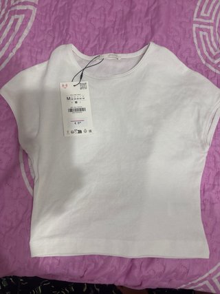Camiseta Zara Blanca Talla M