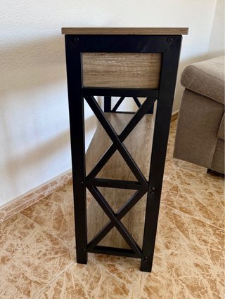 Mueble entrada recibidor con cajón y estantes