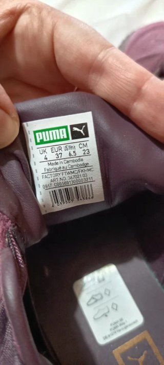 Zapatillas Puma Terciopelo Granate T37