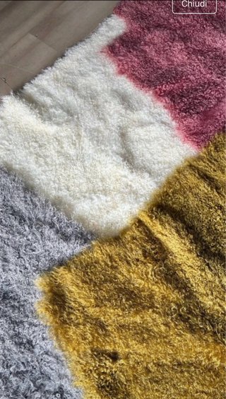 Coperta sfoderata in  pecora tibetana riccia ,