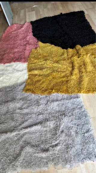 Coperta sfoderata in  pecora tibetana riccia ,