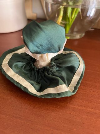 Bambola Ceramica Vestito Verde anni 50 italia