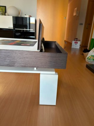 Tavolo da Salotto Elevabile con Giochi Integrati