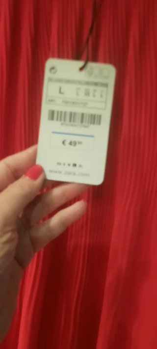 Vestido Zara Rojo pvp 49,99