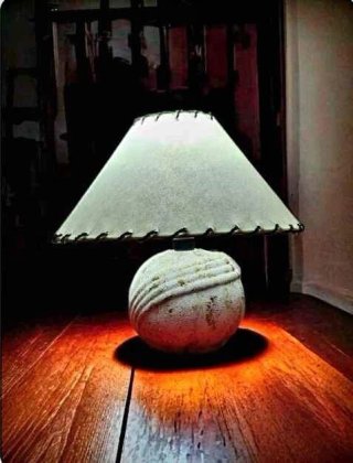 Lampada abat jour ceramica h.23cm