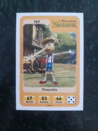 Carte Esselunga Eroi Dreamworks Shrek Pinocchio