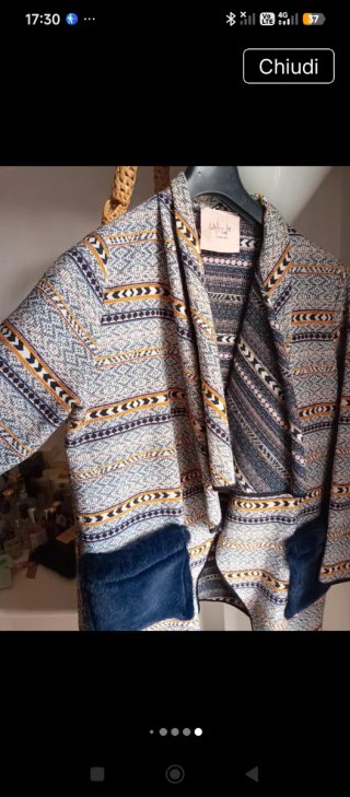 Giacca La Fée Maraboutée beige/blu taglia M