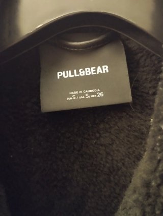 Cazadora polipiel doble faz negra