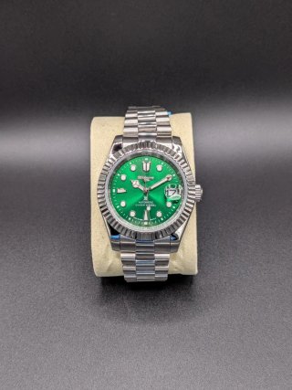 Reloj Automático NH35 logo S, Verde Esmeralda