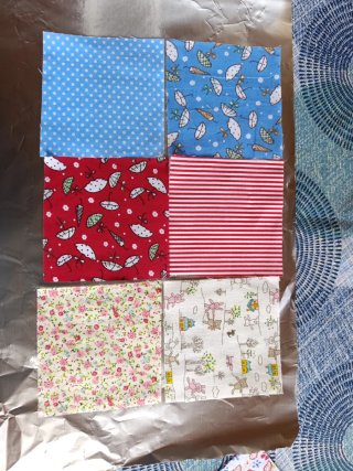 150 retales patchwork 10x10 cm