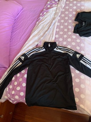 Sudadera Adidas Negra Media Cremallera