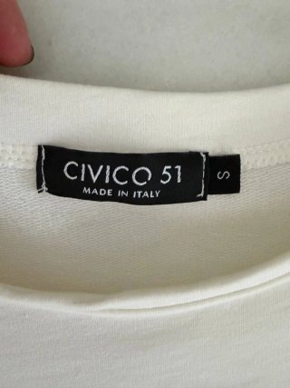 Vestido tipo "t shirt" blanco manga larga