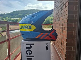 Casco Uvex BMX Infantil Azul Naranja