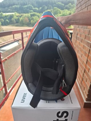 Casco Uvex BMX Infantil Azul Naranja