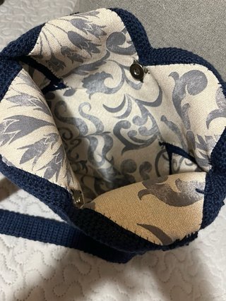 Bolso de crochet azul