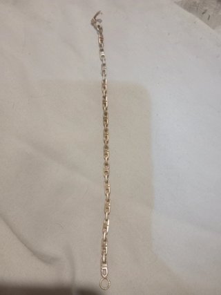 Pulsera Plata Baño Dorado