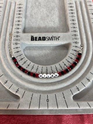 Bracciale fatto a mano tifoso rossonero handmade