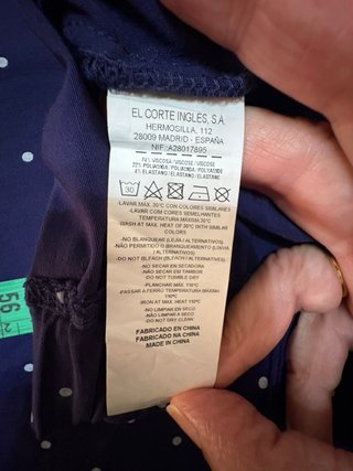 Pantalón azul lunares talla XL+ de tallas grandes