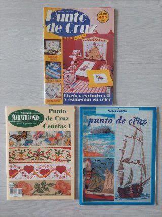 Lote revistas vintage punto de cruz