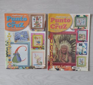 Lote revistas vintage punto de cruz