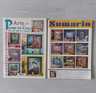 Lote revistas vintage punto de cruz