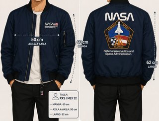 Chaqueta Bomber NASA Pull&Bear Azul Marino xxs